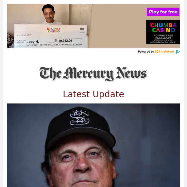 Hall of Famer Tony La Russa still obsessing over the details – The Mercury  News