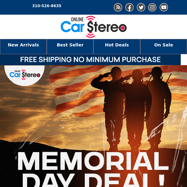 Memorial Day deal! Take advantage of our 12% discount on all Overstock Products.