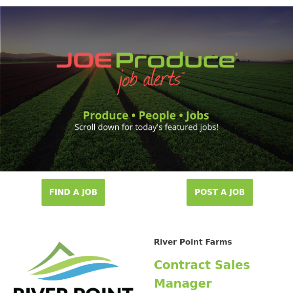 NEW Jobs With River Point Farms, Wild About Sprouts, Fresha, Beachside Produce, Vine Line Produce, GoFresh Produce & Apricot Lane Farms