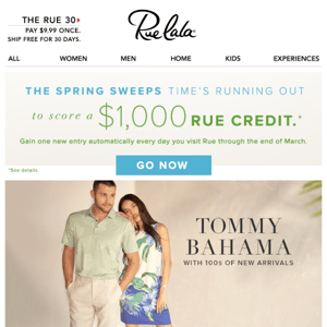 New Tommy Bahama • All 50 – 80% Off Pandora with Back-in-Stock Best Sellers