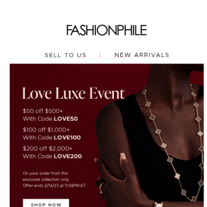 Starting Now: Love Luxe Event!