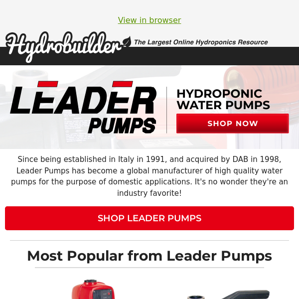 Experience Excellence with Leader Pumps! 💧