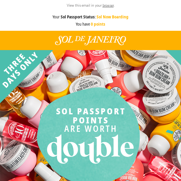 Your Sol Passport points? We just doubled the value.
