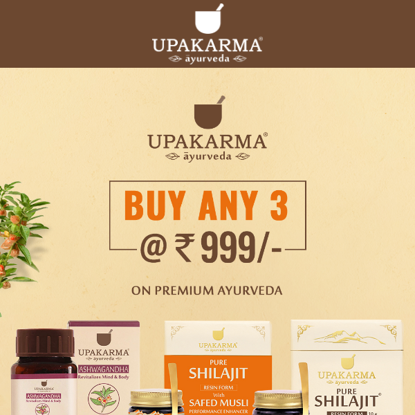 Upakarma Special Deal is Now Live! 🎉 Buy any 3 at ₹999/- 🎉