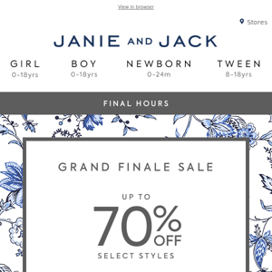 Final hours: The Grand Finale for up to 70% off…
