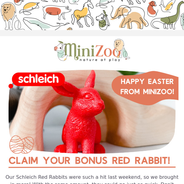Schleich Red Rabbits Are Back! Claim Your Bonus 🐰