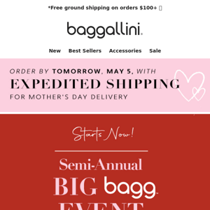 Starts Now 🎊 Semi-Annual Big Bagg Event 🎊