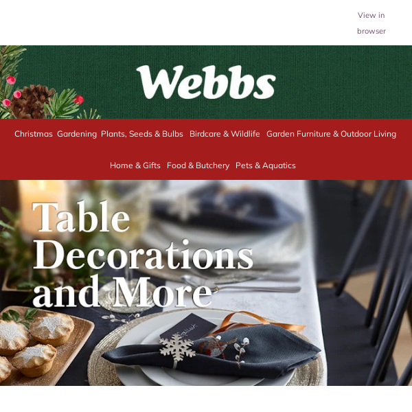 Festive Tableware and Accessories