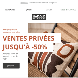 Les Ventes Privées continuent !