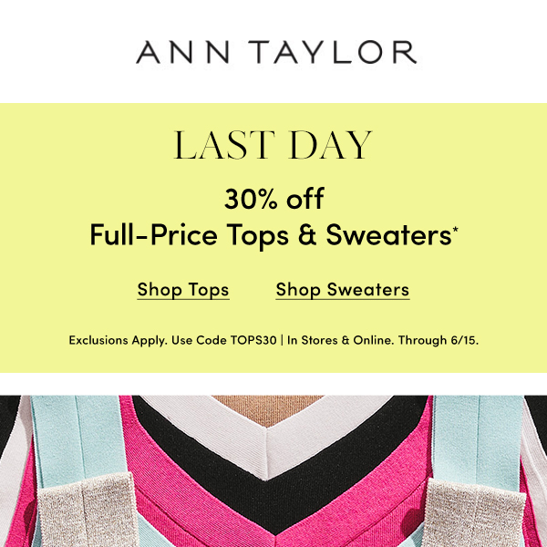 Tops & Sweaters Won’t Be On Sale For Much Longer