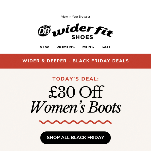 Daily Deal: £30 off Womens Boots ⏰