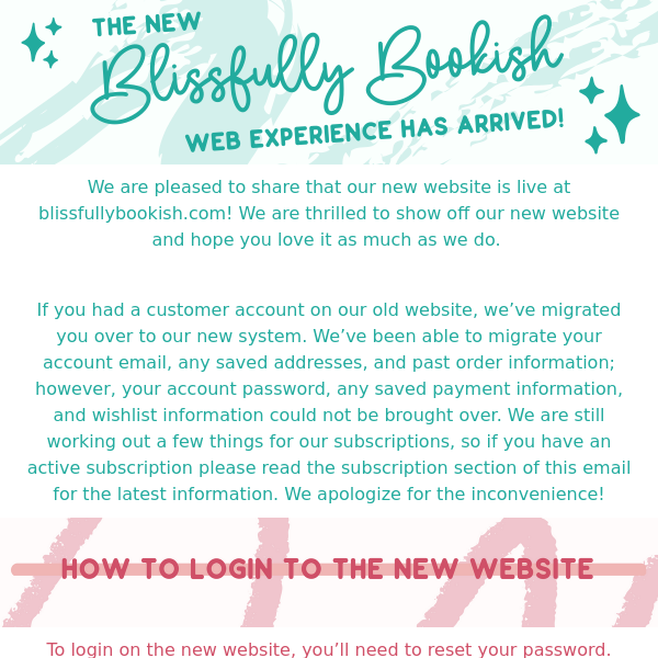 The new Blissfully Bookish website is here!