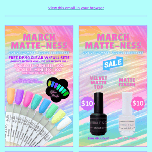 🚨 Final Hours For March Matte-ness Sale Pricing!