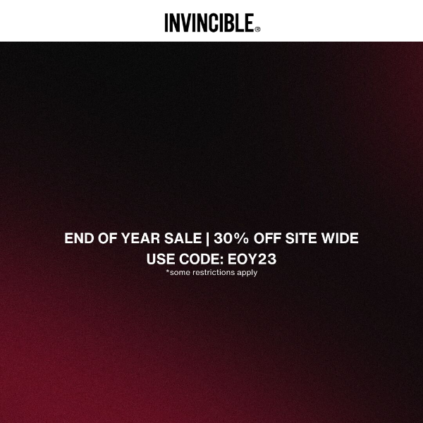 🗓️ End Of Year Site Wide Sale