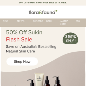 50% OFF SUKIN | 3 Days Only! 😍