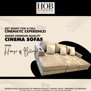 Premium Quality Cinema Sofas, at your doorstep! 🤩🔥