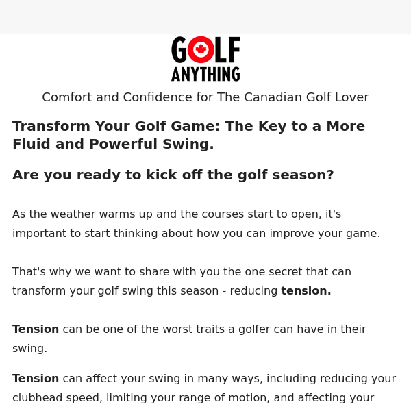 Transform Your Golf Game: The Key to a More Fluid and Powerful Swing