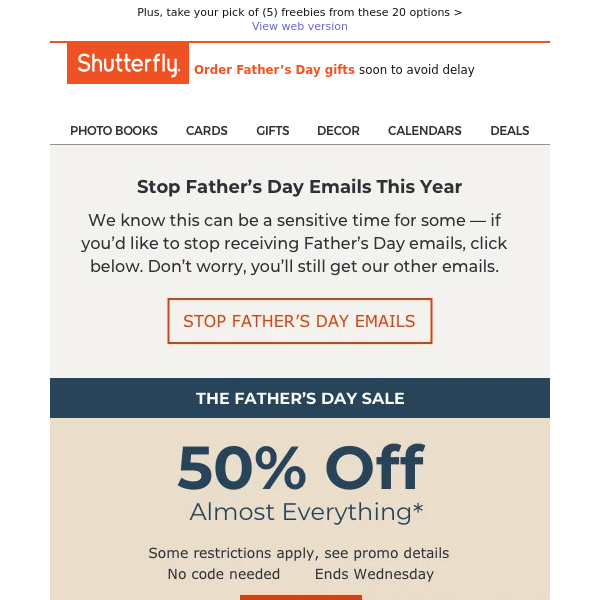 🤑 Cha-ching! Get 50% off almost EVERYTHING to celebrate Dad, Grandpa & more