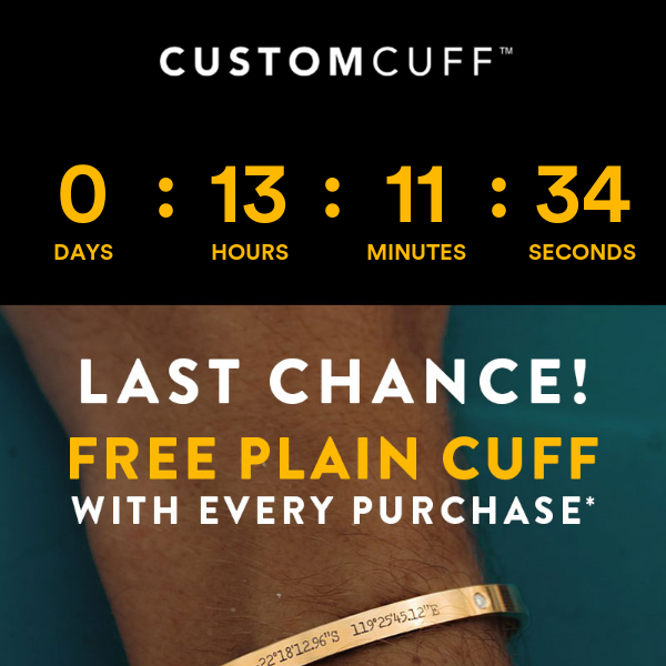 ⏰ FINAL HOURS: Free Cuff With Every Purchase! ⏰