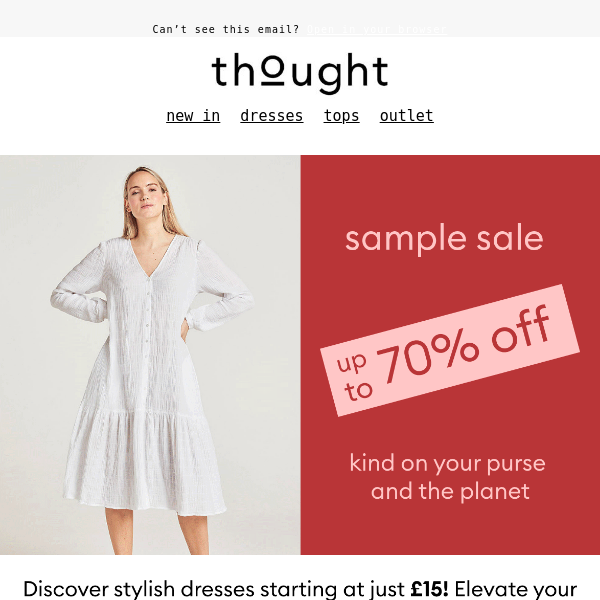 Thoughts Sample Sale is here!