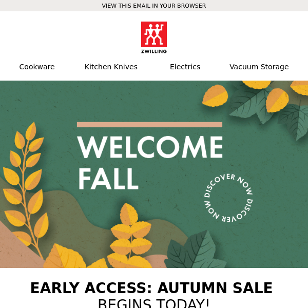 Early access: Autumn Sale starts now!