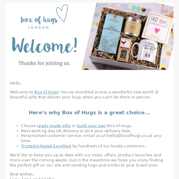 Welcome To Box of Hugs