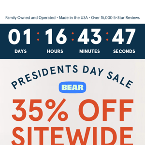 LAST WEEKEND TO SHOP 35% OFF SITEWIDE