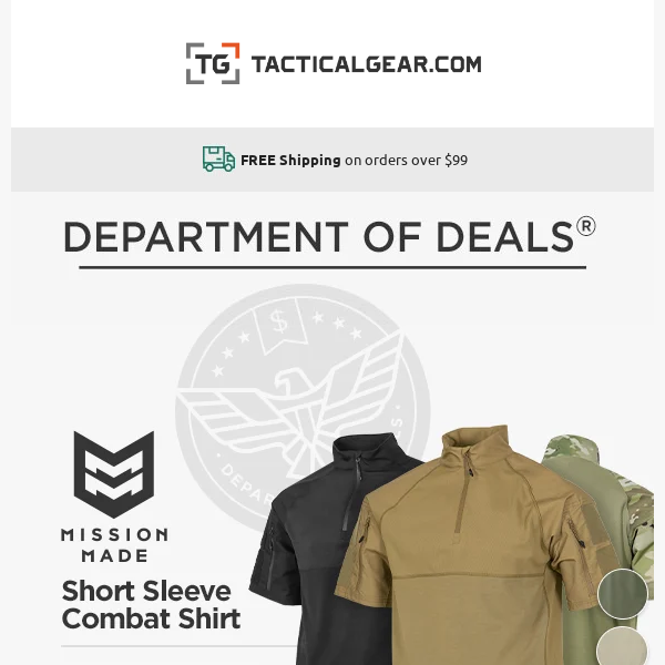 DOD: Short sleeve combat shirt 👊 ($29.99 & up!) - Tactical Gear