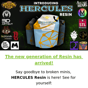 Kickstarter launch: Stop breaking your minis, HERCULES resin is here! 🚀