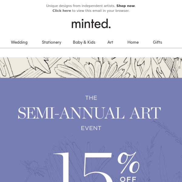 Just launched: 15% off art prints!