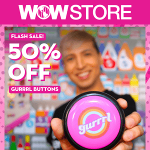 FLASH SALE ⚡ 50% Off Gurrrl Buttons!
