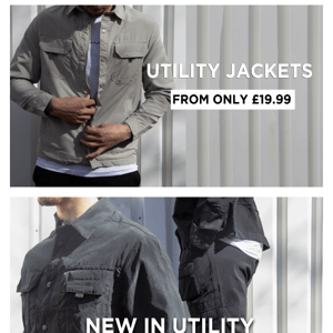NEW IN MENS UTILITY FROM £19.99!!