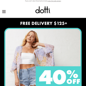Hot new offer 🚨 40% off Summer Denim