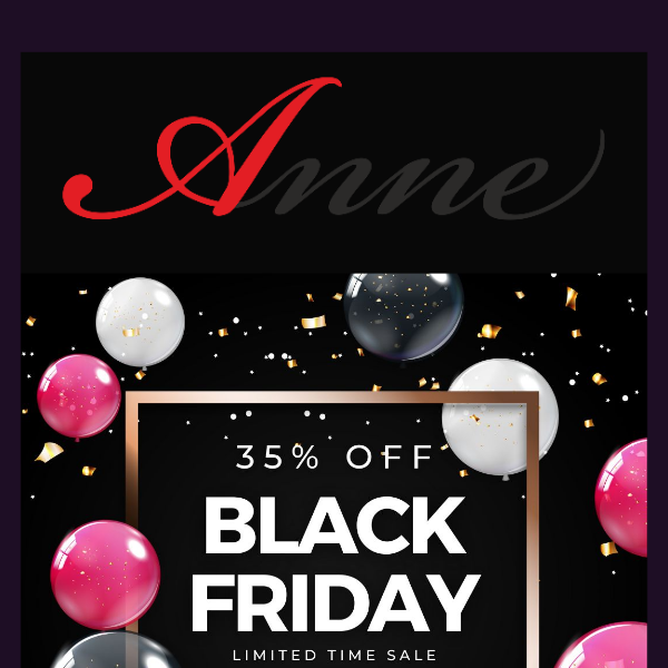 BLACK FRIDAY SALE! - 35% Anne Beauty Products - Friday