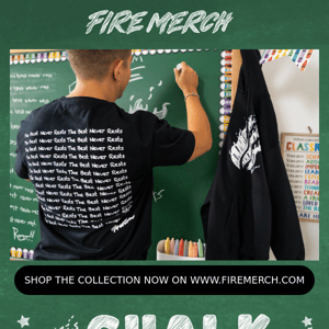 New Fire Merch Alert🚨 Chalk Collection is Now Available🔥