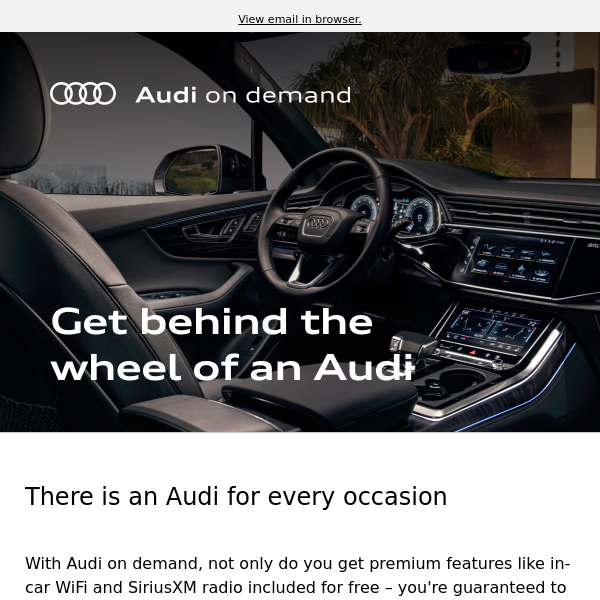 Make Your Next Rental An Audi