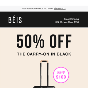 50 OFF% THE CARRY ON IN BLACK