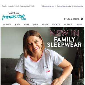 NEW Family Sleepwear - Keep cosy all night!