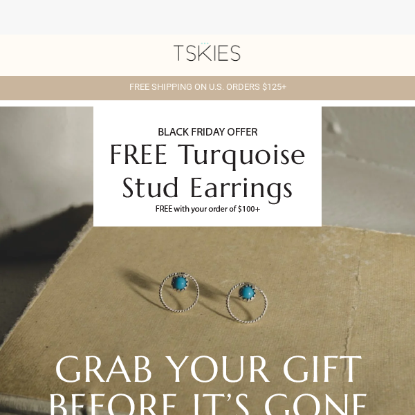 ⏳Time's Ticking: Snag Your Free Turquoise Studs Now!