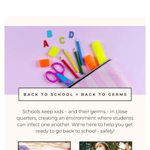 Back to School = Back to Germs 🤧