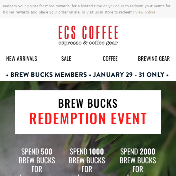 Get 50% More Rewards!💰Our Brew Bucks Redemption Event is Here