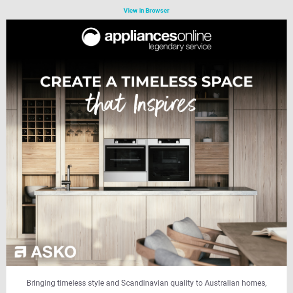 10% Off¹ + Total 10 Year Manufacturer's Warranty¹ on Selected ASKO Appliances