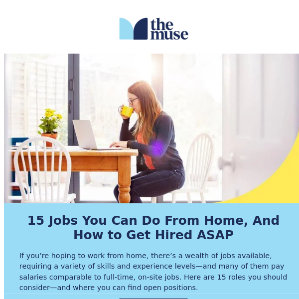 15 jobs you can do from HOME