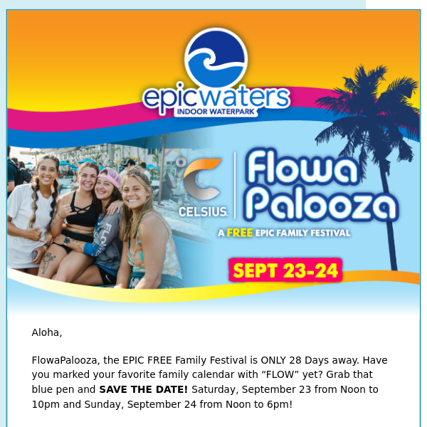 FlowaPalooza is only 28 days away! 🌸