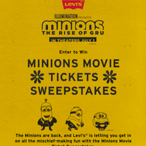 Minions Movie Ticket Sweepstakes 🎟