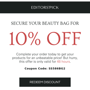 It's a beautiful day for 10% off 💄