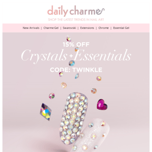 15% Off Nail Crystals 💎 Preciosa, Swarovski & more...