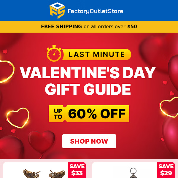 Last Minutes Valentines Deals - Up to 60% Off