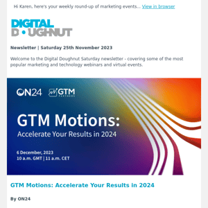 Webinars & Events: Build a Better GTM Playbook, Webinars that Rocked + Much More