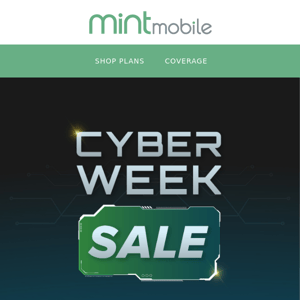 Our Cyber Week sale is happening NOW
